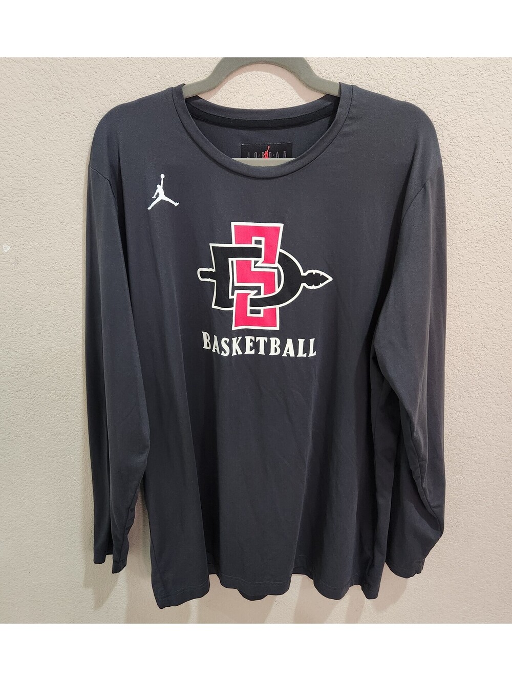 NCAA Jordan Nike San Diego State Aztec basketball pullover L/S Shirt XL Gray